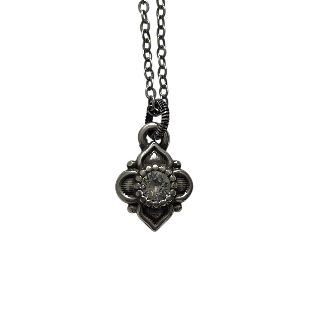 Brighton Alcazar Silver Pendant with Swarovski Crystal Adjustable Necklace